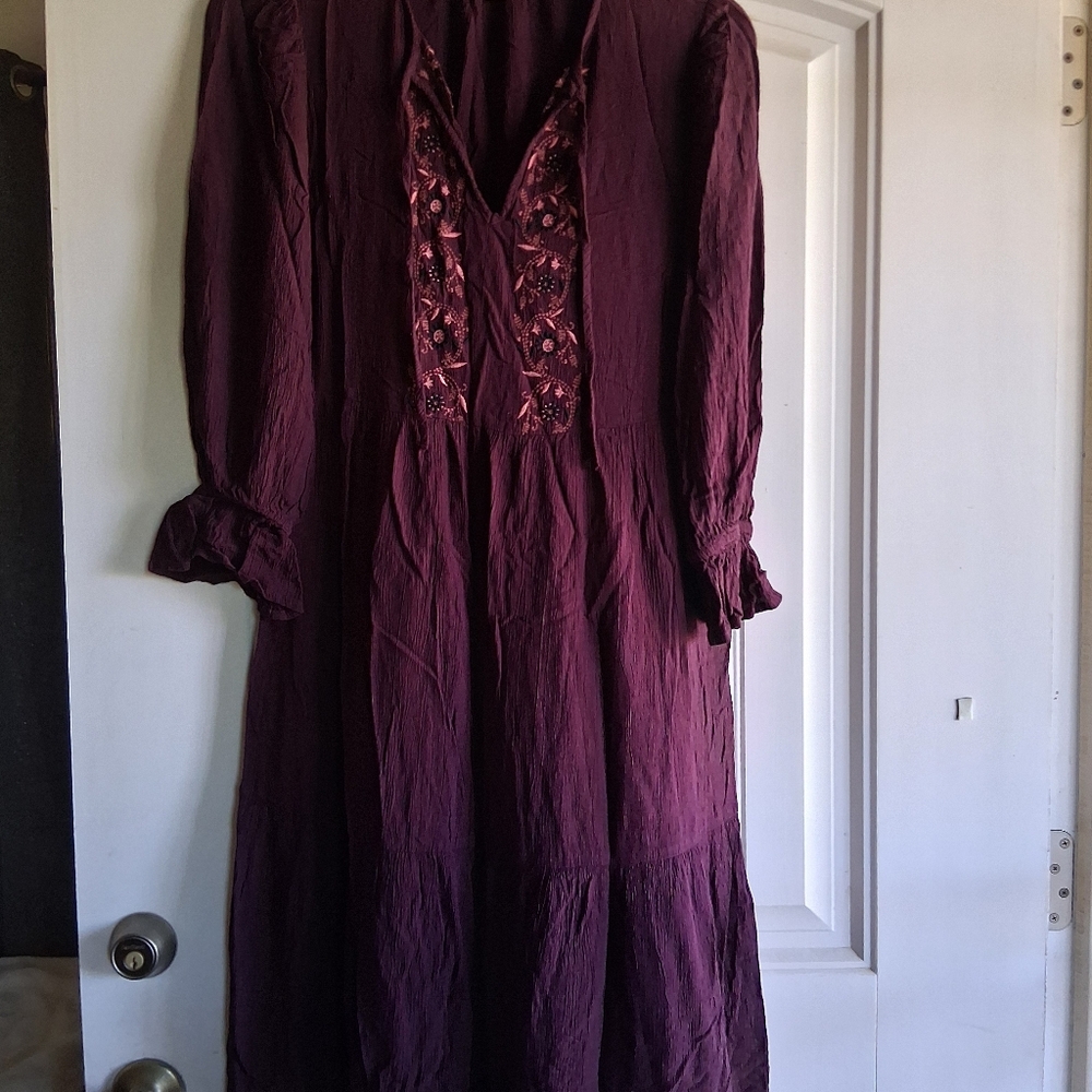 Knox Rose Deep Purple Long Sleeve Dress